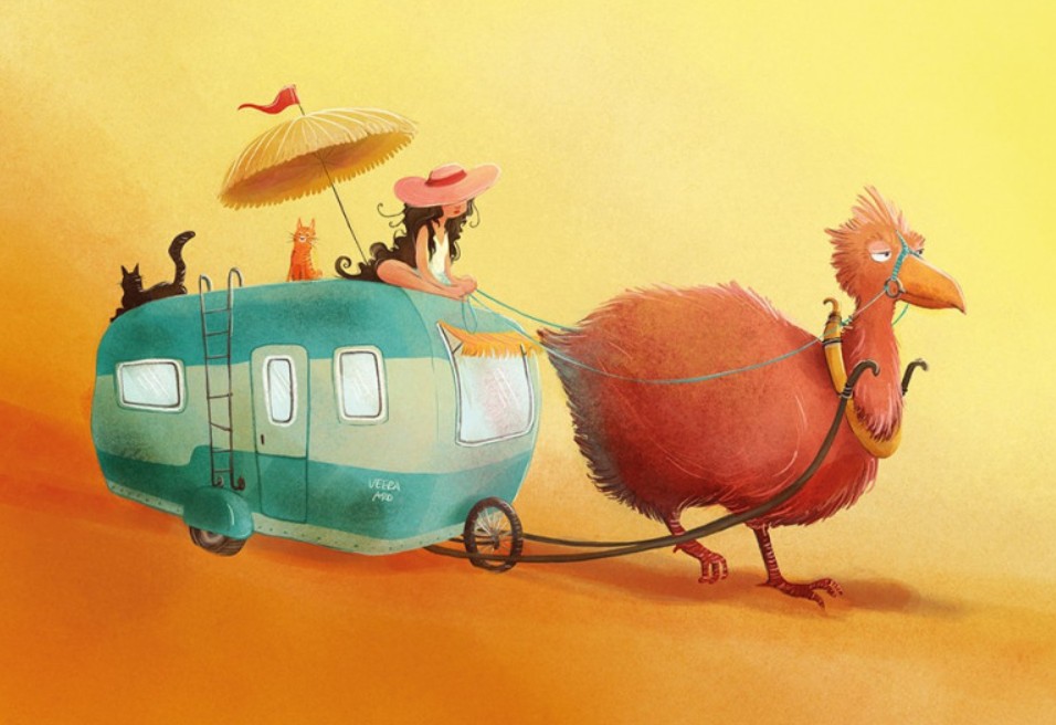 Caravan met dodo